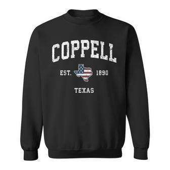 Coppell Texas Tx Vintage American Flag Sports Sweatshirt | Mazezy