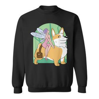 Corgi And Fairy Sweatshirt | Mazezy