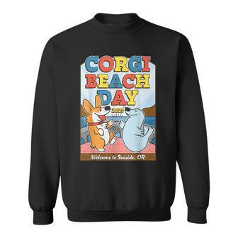Corgi Beach Day 2023 Welcome To Seaside Funny Sweatshirt | Mazezy