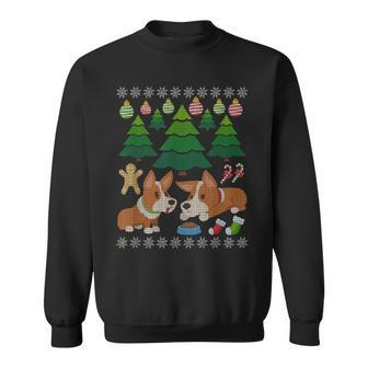Corgi Dog Ugly Christmas Sweater Sweatshirt - Monsterry UK