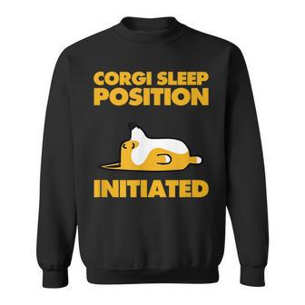 Corgi Sleep Position Initiated T Sweatshirt | Mazezy
