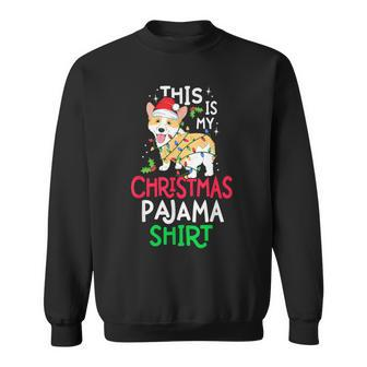 Corgi Tree Light Dog Xmas This Is My Christmas Pajama Sweatshirt - Monsterry UK