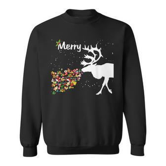 Couples Sick Reindeer Diy Ugly Christmas Sweater Sweatshirt | Mazezy