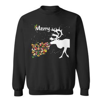 Couples Sick Reindeer Diy Ugly Christmas Sweater Sweatshirt - Monsterry UK