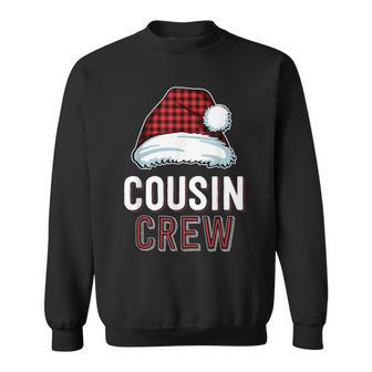 Cousin Crew Red Buffalo Plaid Family Matching Christmas Sweatshirt - Seseable