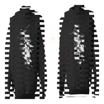 Cow Looking From The Side Cattle Farmer Cow Sweatshirt | Mazezy