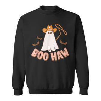 Cowboy Cowgirl Boohaw Retro Western Ghost Halloween Party Sweatshirt | Mazezy