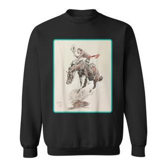 Cowgirl Cowboy Rodeo Horse Western Country Vintage America Sweatshirt | Mazezy
