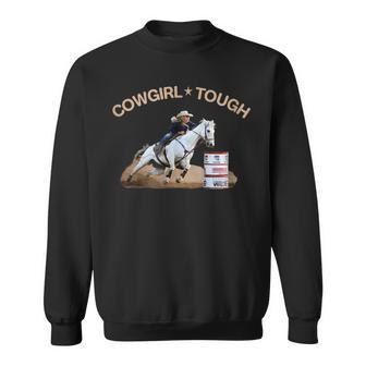 Cowgirl Tough Western Horse Rider Rodeo Sweatshirt | Mazezy