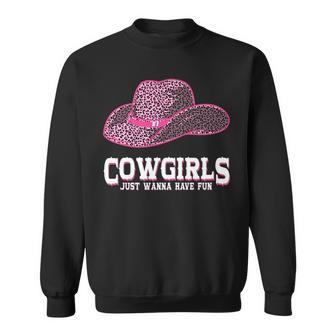 Cowgirls Just Wanna Have Fun - Country Southern Leopard Sweatshirt | Mazezy