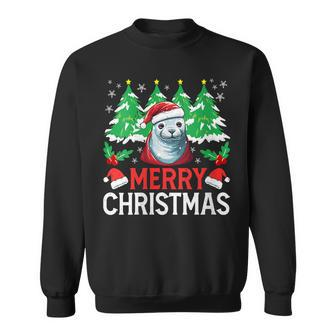 Crabeater Seal Christmas Pajama Costume For Xmas Holiday Sweatshirt | Mazezy