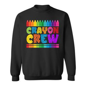 Crayon Crew Coloring Artistic Drawing Color Sweatshirt - Monsterry