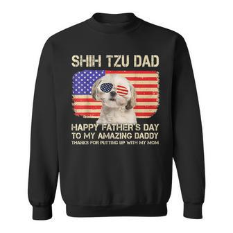 Cream Shih Tzu Dad Happy Fathers Day To My Amazing Daddy Dog Sweatshirt | Mazezy