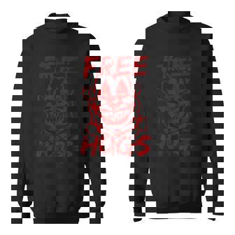 Creepy Mask Free Hugs Scary Clown Sweatshirt | Mazezy