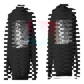 Creepypasta Horror Scary Ghost Anime Girl With Bats Sweatshirt | Mazezy