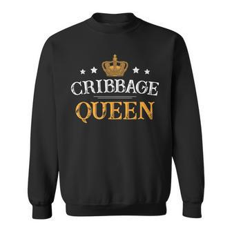 Cribbage Queen Board Card Game Player Gamer Sweatshirt | Mazezy
