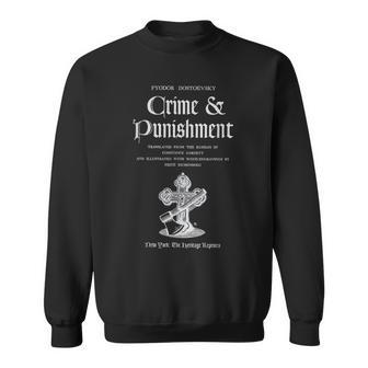 Crime And Punishment Fyodor Dostoevsky Title Page Sweatshirt | Mazezy