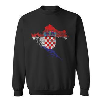 Croatia Stylized Artistic Flag - Croatian Pride Sweatshirt | Mazezy