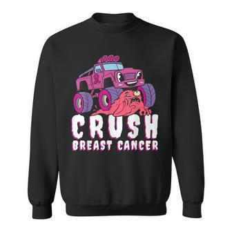 Crush Breast Cancer Awareness Monster Truck October Pink Sweatshirt - Seseable