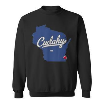 Cudahy Wisconsin Wi Map Sweatshirt | Mazezy
