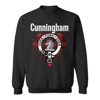 Cunningham Clan Scottish Name Coat Of Arms Tartan Sweatshirt | Mazezy