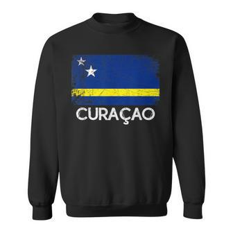 Curacaoan Flag Vintage Made In Curacao Sweatshirt | Mazezy