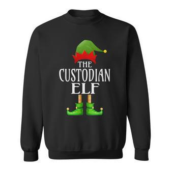 Custodian Elf Xmas Family Matching Group Christmas Sweatshirt - Seseable