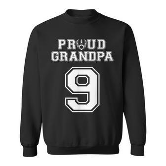 Custom Proud Football Grandpa Number 9 Personalized For Men Sweatshirt | Mazezy