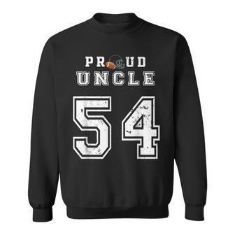 Custom Proud Football Uncle Number 54 Personalized For Men Sweatshirt | Mazezy