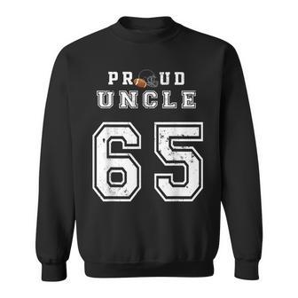 Custom Proud Football Uncle Number 65 Personalized For Men Sweatshirt | Mazezy