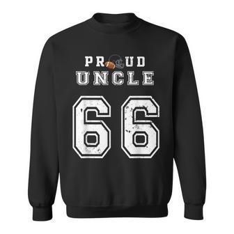Custom Proud Football Uncle Number 66 Personalized For Men Sweatshirt | Mazezy