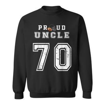 Custom Proud Football Uncle Number 70 Personalized For Men Sweatshirt | Mazezy