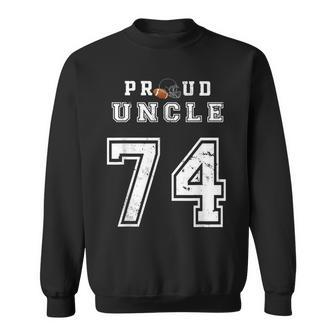 Custom Proud Football Uncle Number 74 Personalized For Men Sweatshirt | Mazezy