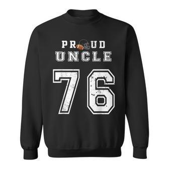Custom Proud Football Uncle Number 76 Personalized For Men Sweatshirt | Mazezy