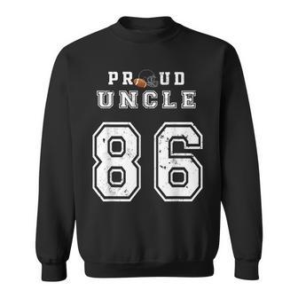 Custom Proud Football Uncle Number 86 Personalized For Men Sweatshirt | Mazezy