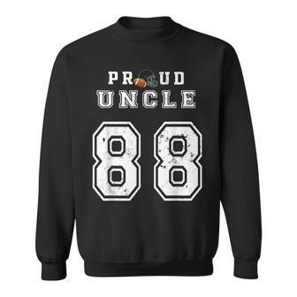 Custom Proud Football Uncle Number 88 Personalized For Men Sweatshirt | Mazezy CA