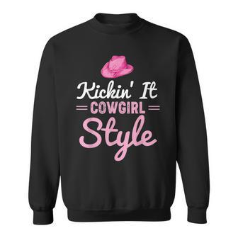 Cute And Sassy Cowgirl Kickin It Cowgirl Style Sweatshirt | Mazezy CA