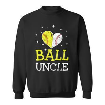 Cute Baseball And Softball Uncle Funny Uncle Lover Gift Sweatshirt | Mazezy