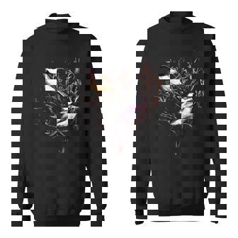 Cute Black Capped Chickadees In Branches Sweatshirt | Mazezy