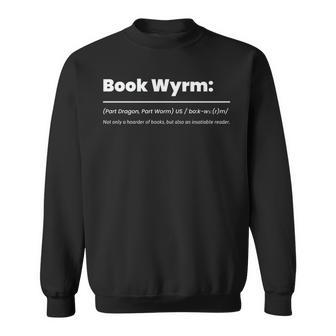 Cute Book Worm Definition | Funny Librarian Book Dragon   Sweatshirt