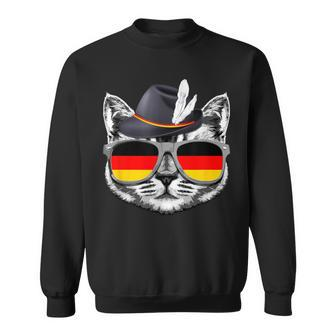 Cute Cat German Flag Oktoberfest Pride Germany Festival Sweatshirt | Mazezy