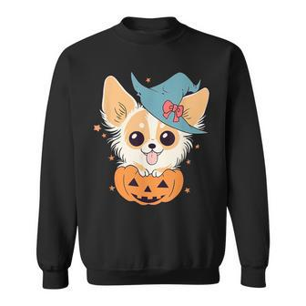 Cute Chihuahua Dog Halloween Pumpkins Sweatshirt - Monsterry DE