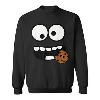 Cute Cookie And Scary Monster Halloween T Sweatshirt | Mazezy