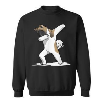 Cute Dabbing Akita Dog Funny Dab Dance Gift Sweatshirt | Mazezy