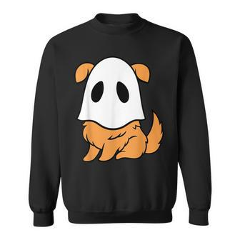Cute Dog Ghost Halloween Spooky Season Ghost Costume Sweatshirt | Mazezy