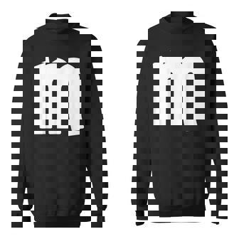 Cute Family Halloween Team Costume Matching M Letter Sweatshirt - Monsterry