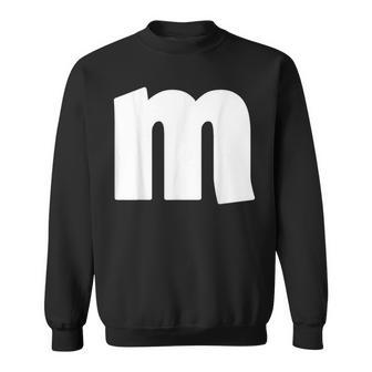 Cute Family Halloween Team Costume Matching M Letter Sweatshirt - Monsterry