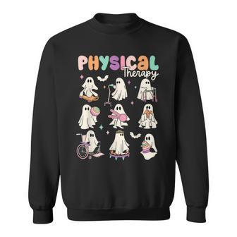Cute Ghost Physical Therapy Pt Physical Therapist Halloween Sweatshirt - Seseable