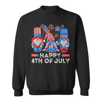 Cute Gnomes Us American Flag Patriotic Funny 4Th Of July Sweatshirt - Monsterry UK