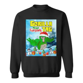 Cute Gorilla Tag Monke Vr Gamer Holidays Christmas Day Sweatshirt | Mazezy AU